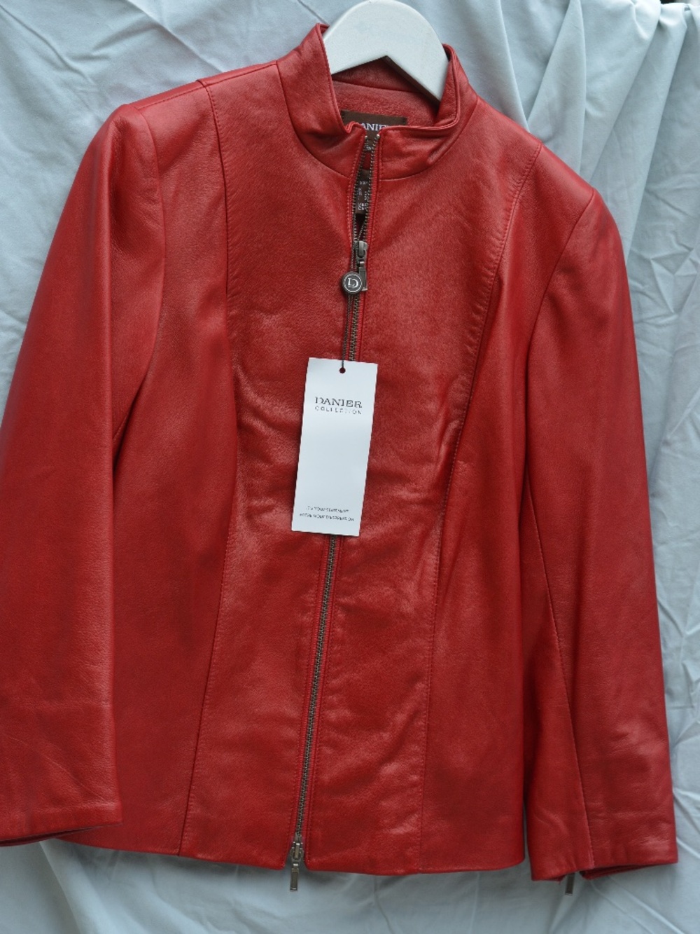 Red Danier Leather Jacket SZ XS NWT